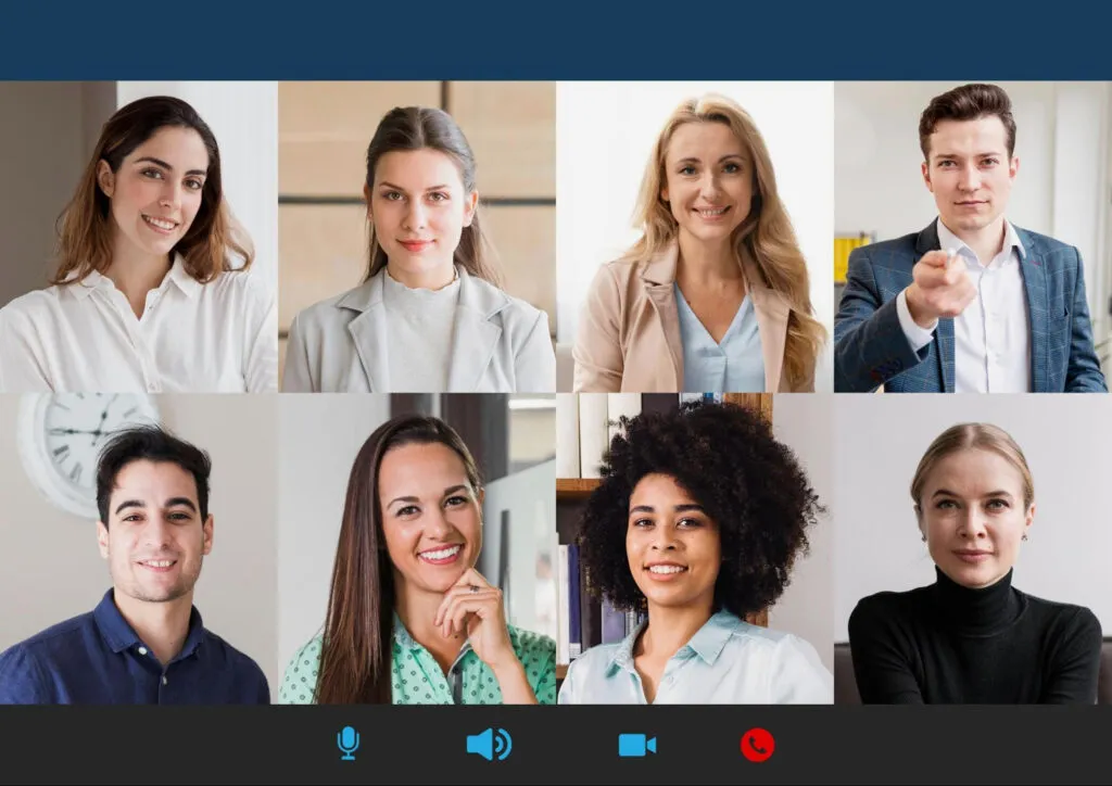 Grupo de pessoas em uma chamada on-line