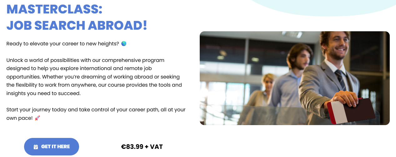 Masterclass job search abroad